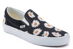 Vans Daisy Slip-On 2019Ss Flower Patterns Street Style Black And White VN0A38F7TOZ