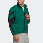 adidas Stripe Stand Collar Jacket Green H06747