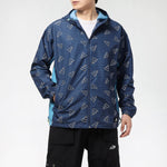 adidas Men's Logo Print Hooded Jacket Blue GP1826