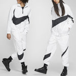 Nike Swoosh Large LOGO Woven Windproof Stand Collar Casual Sports Jacket Asia Edition White AR3133-100