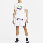 Men's Air Jordan Casual Pattern Logo Printing Round Neck Pullover Short Sleeve White T-Shirt DV5537-100