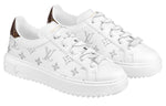 (WMNS) LOUIS VUITTON Time Out Sneakers 'White with Silver Monogram' 1A9HB7