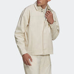 adidas originals Lapel Solid Color Sports Yellow White Jacket HI6011