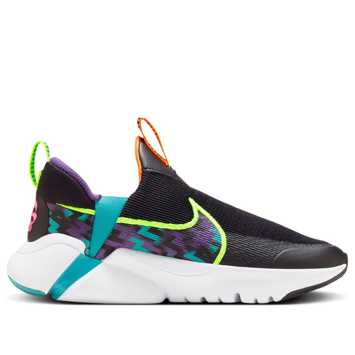(GS) Nike Flex Plus Next Nature 2 'Black Purple Green' FB2354-001