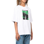 Men's Off-White FW22 Alphabet Printing Round Neck Short Sleeve Version White T-Shirt OMAA120F22JER0070170