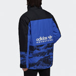 adidas originals Colorblock Printing Sports hooded down Jacket Blue H13578