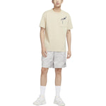 Air Jordan Sneaker Solid Color Alphabet Pocket Sports Short Sleeve Yellow DV9724-206