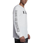 Men's Nike Solid Color Pattern Printing Round Neck Pullover Long Sleeves White T-Shirt 882185-100