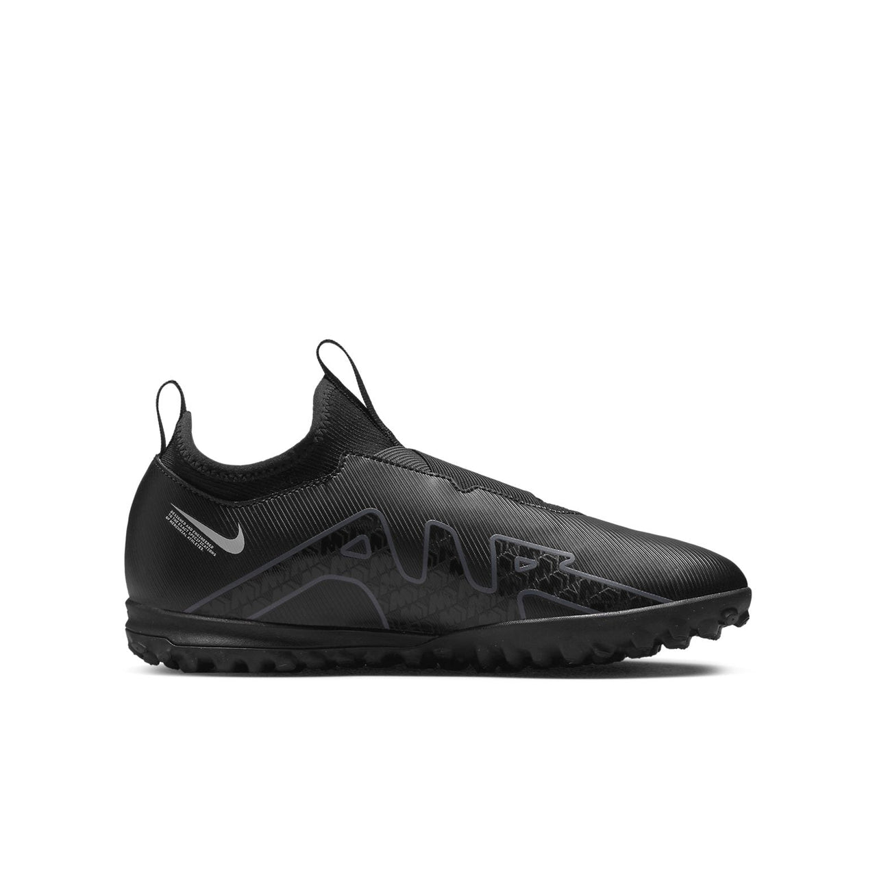 (GS) Nike Zoom Mercurial Vapor 15 Academy TF 'Black Dark Smoke Grey' DJ5621-001