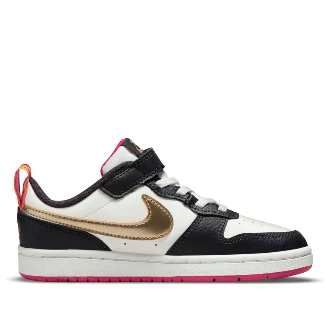 (PS) Nike Court Borough Low 2 SE 'White Pink Prime Metallic Pewter' DJ0041-100