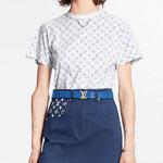 LOUIS VUITTON SS22 Collar Chain Logo Short Sleeve Unisex White 1A8QDG