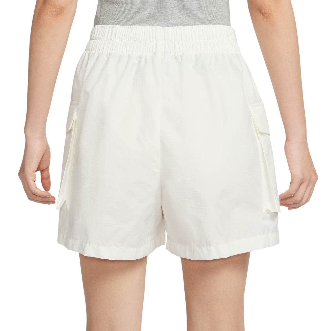 (WMNS) Nike Sportswear Essential Woven High-Waisted Cargo Shorts Asia Sizing 'Sail' HM6983-133