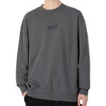 Men's Nike Logo Embroidered Loose Round Neck Gray DR7836-068