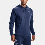 Men's Under Armour Project Rock Charged Cotton Fleece Breathable Sports Blue 1367033-404