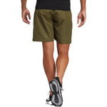 Men's adidas Solid Color Minimalistic Sports Straight Shorts Dark Olive Green HE9935