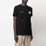 Off-White SS21 Adam Is Eve Logo Printing Round Neck Short Sleeve Ordinary Version Black OMAA027S21JER0141001