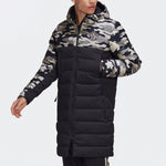 adidas Manchester United Embroidered mid-length Windproof Stay Warm hooded down Jacket Black FR3867