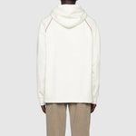 Gucci Hooded Sweatshirt With Web & Gucci Label 'Ivory' 645320-XJDAK-9146