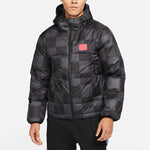 Men's Nike Lebron Grid Basketball Sports Stay Warm Hooded Down Jacket Black DA6718-010
