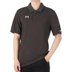 Men's Under Armour Casual Sports lapel Training Breathable Short Sleeve Polo Shirt Gray 21500537-010