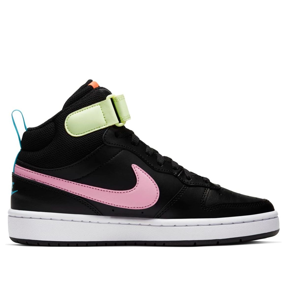 (GS) Nike Court Borough Mid 2 'Black Pink Blue Fury' CD7782-002
