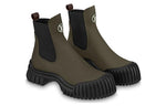 (WMNS) LOUIS VUITTON Ruby Flat Ankle Boots 'Olive Green' 1ABUIG