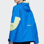 adidas originals Logo Printing Colorblock Woven Sports Hooded Jacket Blue H07079