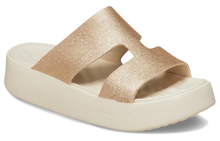 (WMNS) Crocs Getaway Platform H-Strap Sandals 'White Brown' 209667-160