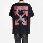 Off-White Arachno Arrow Short-Sleeve T-Shirt 'Black/Bordeau' OMAA038S201850011024