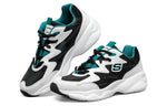 (WMNS) Skechers D'Lites Airy Low-Top Running Shoes White/Black/Green 896005-WGRN