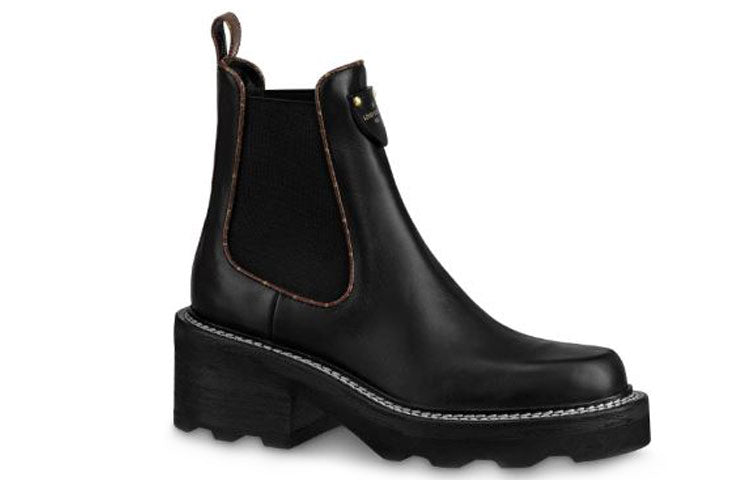 (WMNS) LOUIS VUITTON LV Beaubourg Chlsea Boots 'Black Brown White' 1A8947