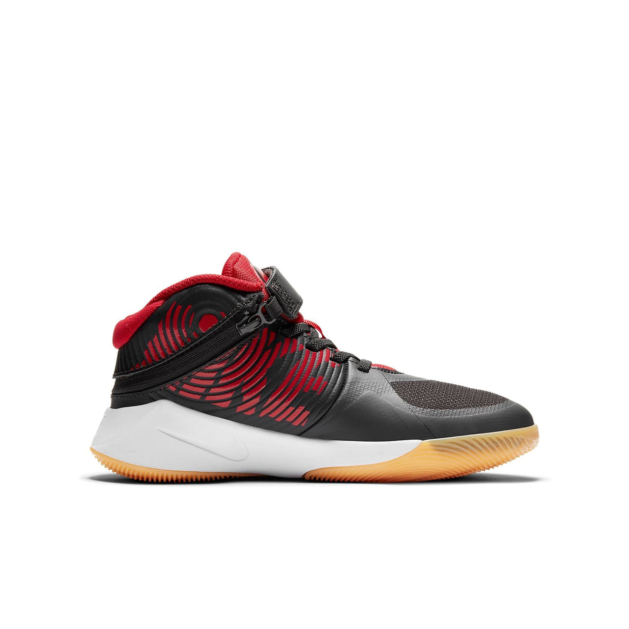 (GS) Nike Team Hustle D 9 FlyEase 'Black Red Gold' BV2952-003