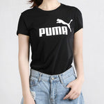 (WMNS) PUMA Sports Gym Printing Short Sleeve Black 581631-01