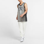Air Jordan NBA Sports Basketball Jersey SW Fan Edition 2020-21 Season Brooklyn Nets Kyrie Irving 11 Black Gray CV9469-008