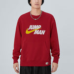 Men's Air Jordan Casual Sports Alphabet Printing Round Neck Pullover Red DA7195-677