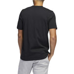 Men's adidas Logo Cartoon Pattern Printing Round Neck Short Sleeve Black T-Shirt HE4837