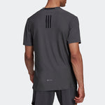 Men's adidas Solid Color Round Neck Short Sleeve Black T-Shirt HC4226
