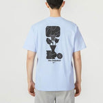 Men's Nike Loose Pattern Alphabet Printing Round Neck Casual Loose Short Sleeve Light Sea Blue T-Shirt DQ1906-548