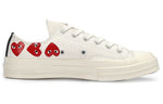 Converse x COMME des GARCONS PLAY Chuck 70 Low Multi Heart 'White Red' 162975C