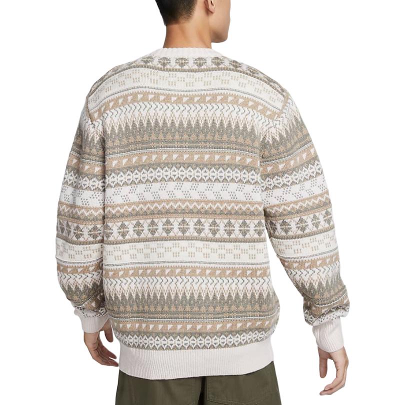 Nike Life Fair Isle Swoosh Jumper 'Beige' FZ0126-105