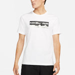 Men's Nike Alphabet Logo Printing Round Neck Pullover Short Sleeve White T-Shirt DR7806-100