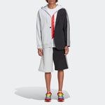 Men's adidas originals Originals x Kerwin Frost Crossover FW22 Splicing Elastic Waistband Straight Shorts Gray / Black H59927