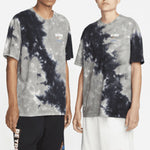 Men's Nike Colorblock Tie Dye Design Alphabet Logo Printing Loose Short Sleeve Black T-Shirt DV3788-010