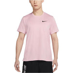 Men's Nike Pro Dri-FIT Logo Printing Casual Sports Round Neck Short Sleeve Pink T-Shirt CZ1182-698