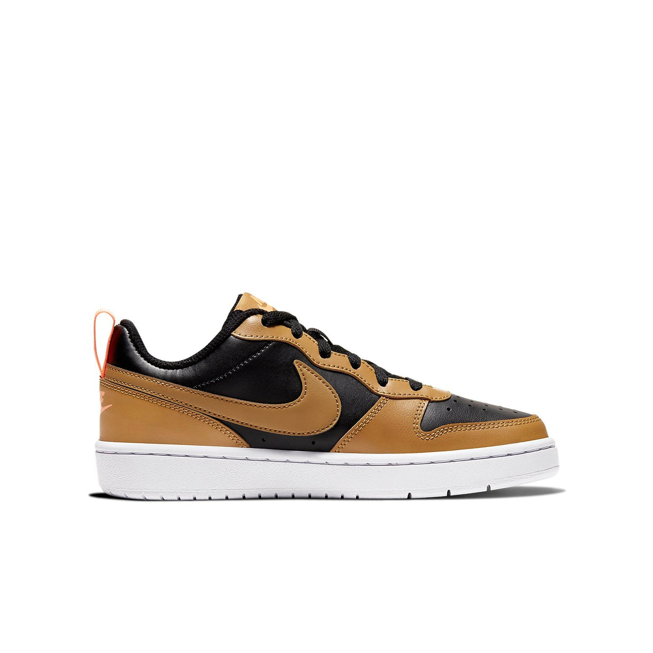 (GS) Nike Court Borough Low 2 'Black Orange White' BQ5448-004