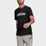 adidas M Lin Sj T Training Sports Printing Logo Round Neck Short Sleeve Black GL0057