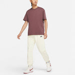Men's Nike Solid Color Loose Round Neck Short Sleeve Wine Red T-Shirt DB9976-646