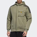 adidas Th Htt Peach hooded casual Jacket Green GM4421