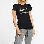 (WMNS) Nike Sportswear Tee JDI Basic Printed Short Sleeve TEE Black CI1384-010