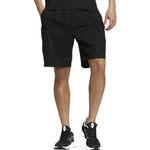 Men's adidas Solid Color Logo Printing Casual Straight Shorts Black HM2984
